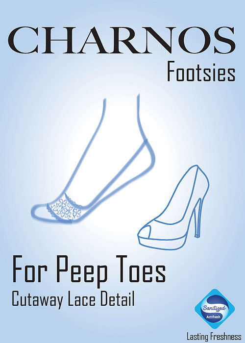 Charnos Footsies for Peep Toe Shoes