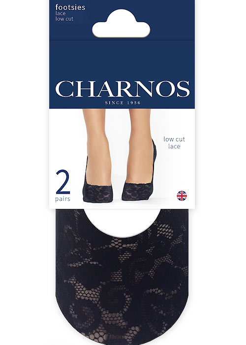 Charnos Low Cut Lace Footsies 2PP