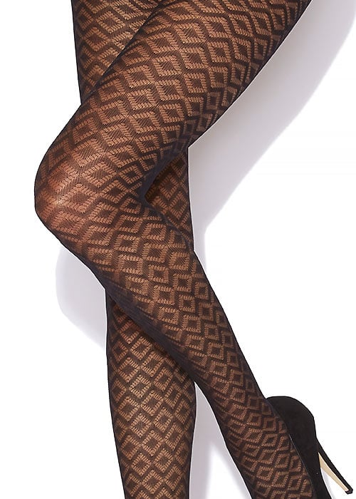 Charnos Mesh Diamond Tights SideZoom 2