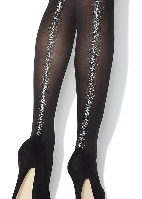 Charnos Printed Backseam Sparkle Hold Ups SideZoom 2