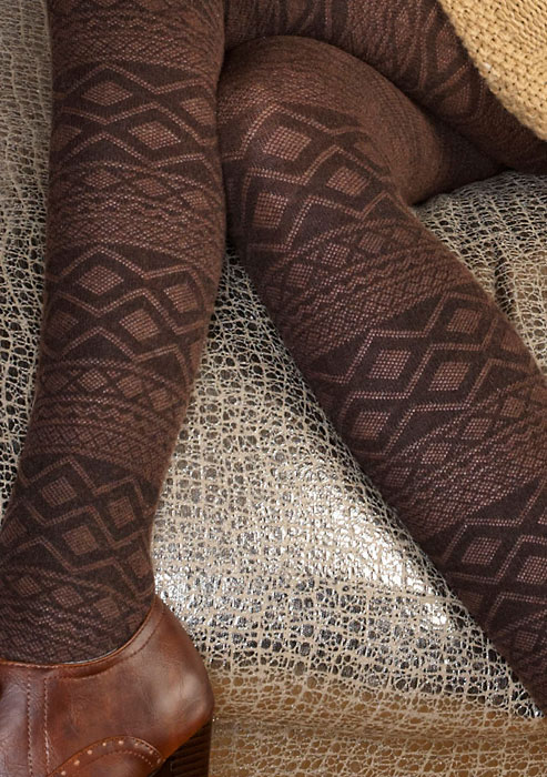 Charnos Fairisle Cotton Tights SideZoom 2