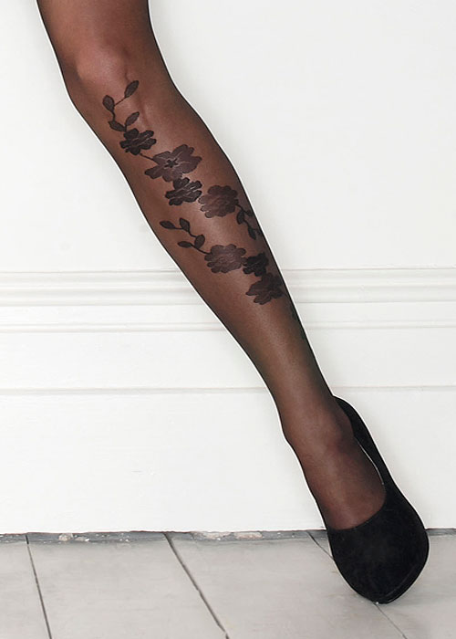 Charnos Floral Vine Tights SideZoom 2