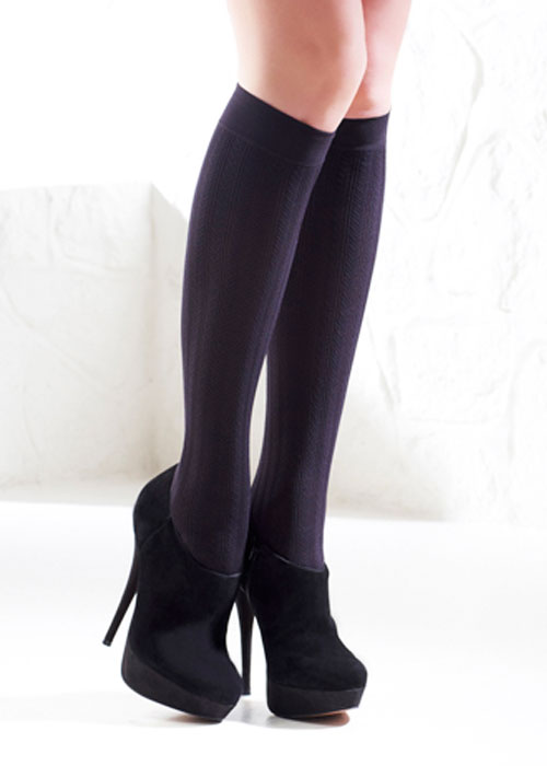 Charnos Opaque Knee Highs 2PP SideZoom 2