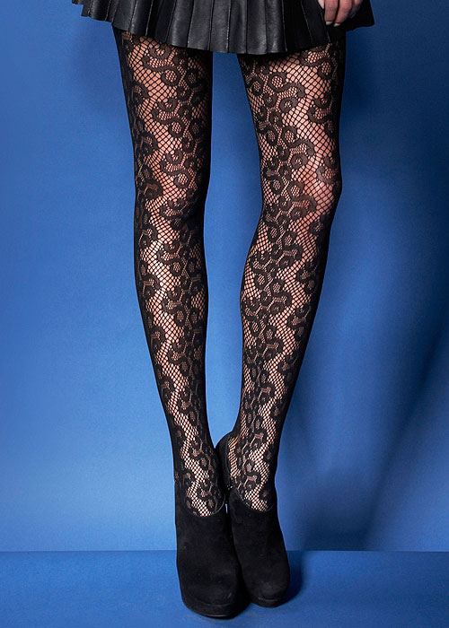 Charnos Scroll Net Tights SideZoom 2