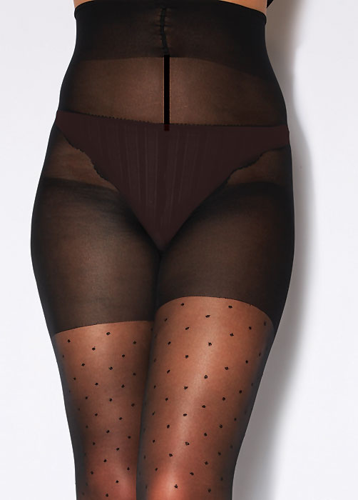 Charnos XeLence Mini Spot Plus Size Tights SideZoom 3