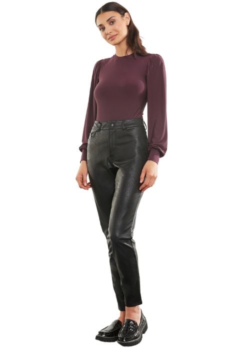 Five pocket faux leather on sale leggings