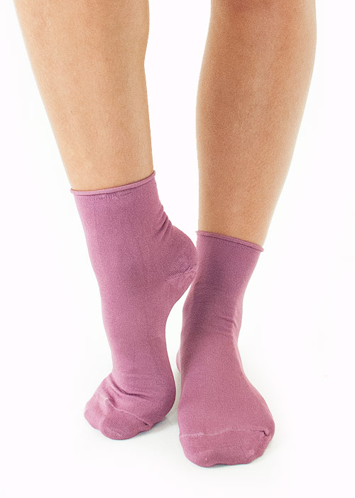 Couture Bamboo Rich Roll Top Ankle Socks 3 Pair Pack image