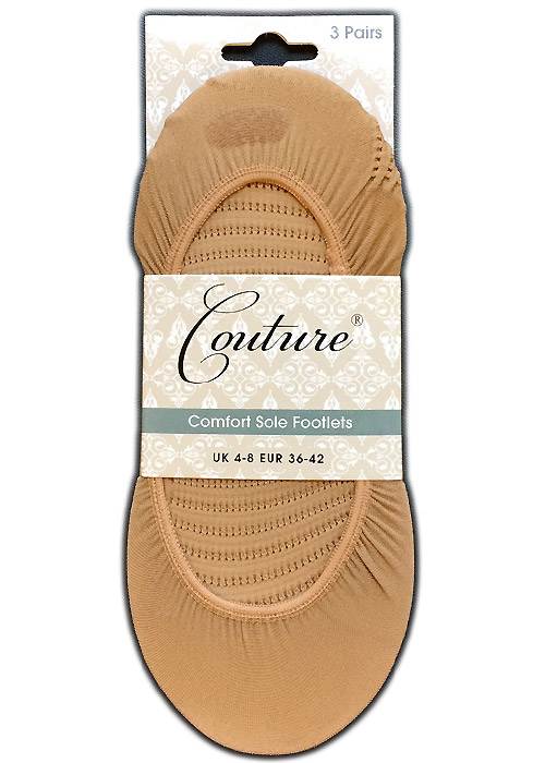 Couture Comfort Sole Footlets 3 Pair Pack
