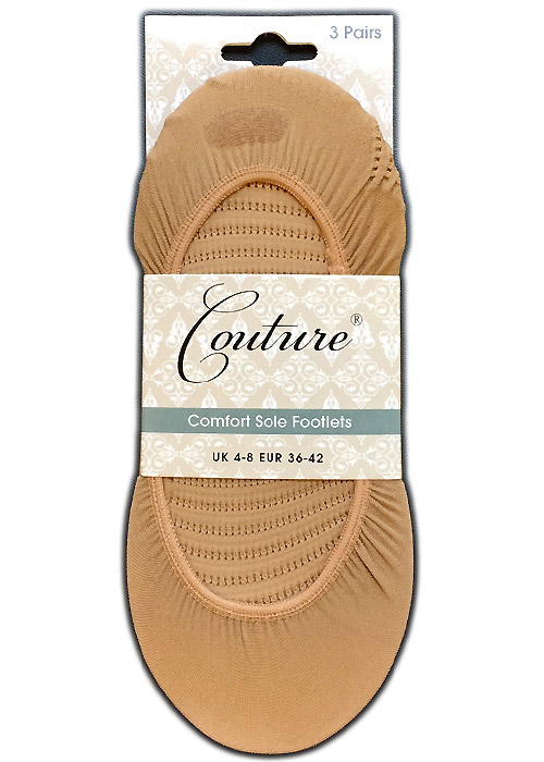 Couture Comfort Sole Footlets 3 Pair Pack image