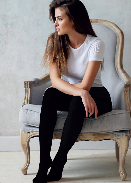 Couture Cotton Supersoft Black Tights