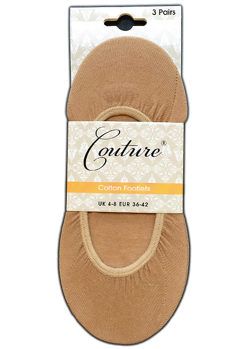 Couture Cotton Footlets 3 Pair Pack