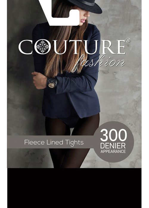 Couture Fashion Fleece Cable Tights