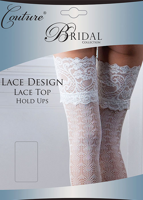 Couture Lace Design Bridal Lace Top Hold Ups BottomZoom 1