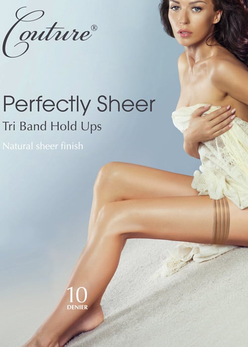 Couture Perfectly Sheer 10 Denier Tri Band Hold Ups image