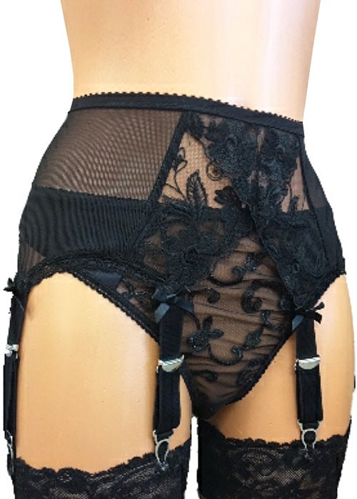 black suspender belt