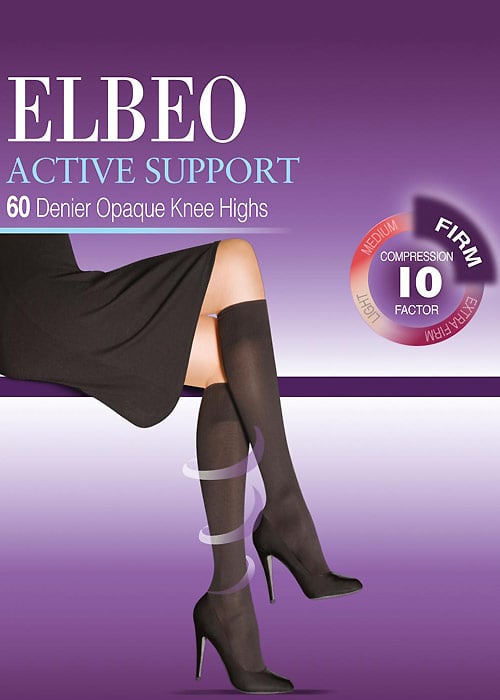 Elbeo Active Firm Support 60 Denier Opaque Knee Highs
