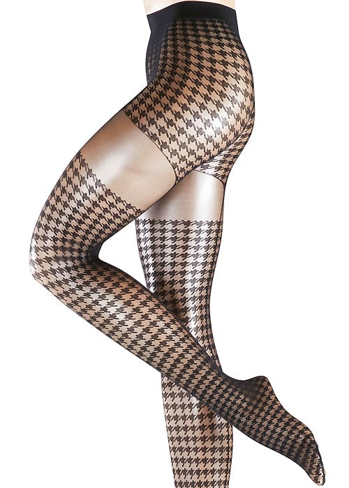 Falke Retro Patterned Suspender Tights image