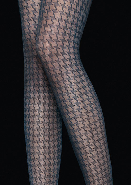 Falke Grand Pepita Hold Ups SideZoom 2