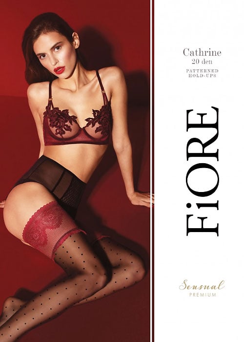 Fiore Catherine Deep Lace Hold Ups SideZoom 2