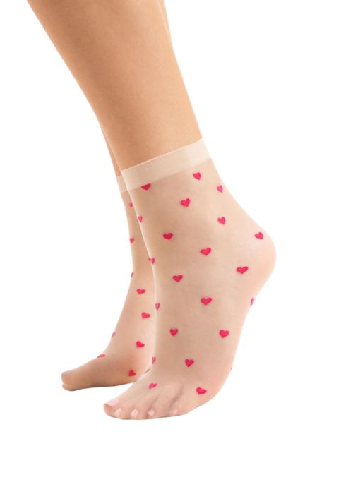 Fiore Crush Patterned Heart Ankle High