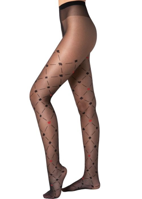 Fiore Poker Patterned Tights