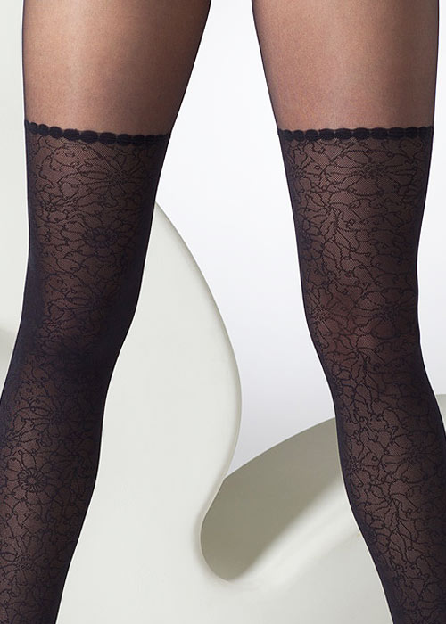 Gipsy Mock Lace Over Knee Tights SideZoom 2
