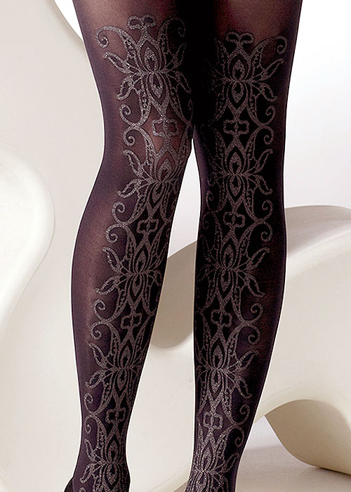 Gipsy Ornate Sparkle Front Detail Tights SideZoom 2