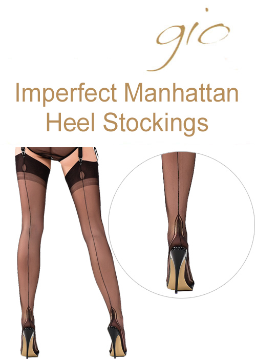 Gio Imperfect Fully Fashioned Manhattan Heel Stockings