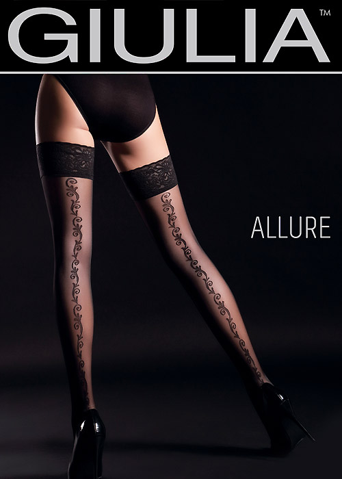 Giulia Allure Floral Backseam Hold Ups N.2 Zoom Image