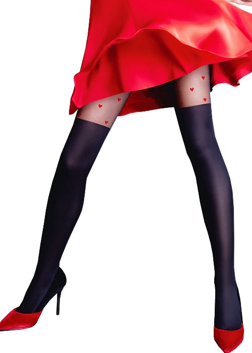 Giulia Pari Love 60 Mock Hold Up Tights image