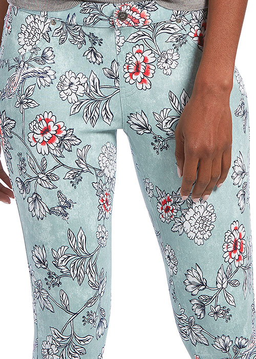 Hue Clouded Floral Essential Denim Skimmer Leggings SideZoom 2