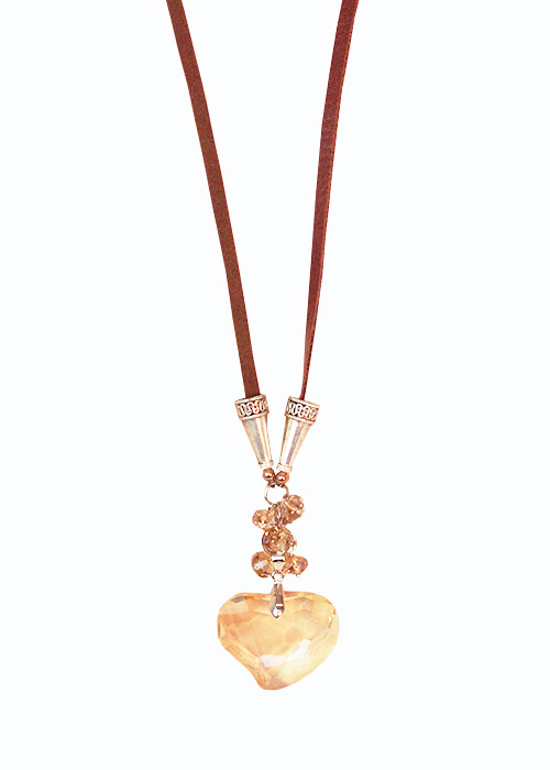 Heaven Sent Leather and Heart Necklace image