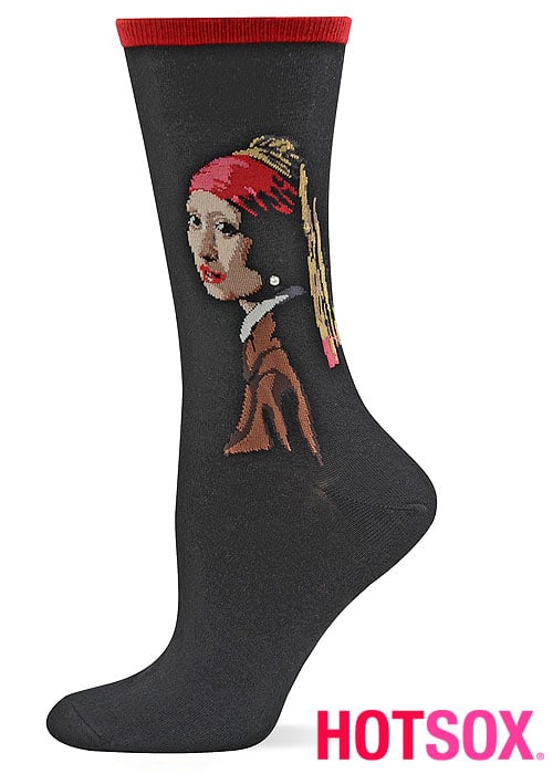 Hotsox Artist Series Womens Girl With The Pearl Earring Socks image
