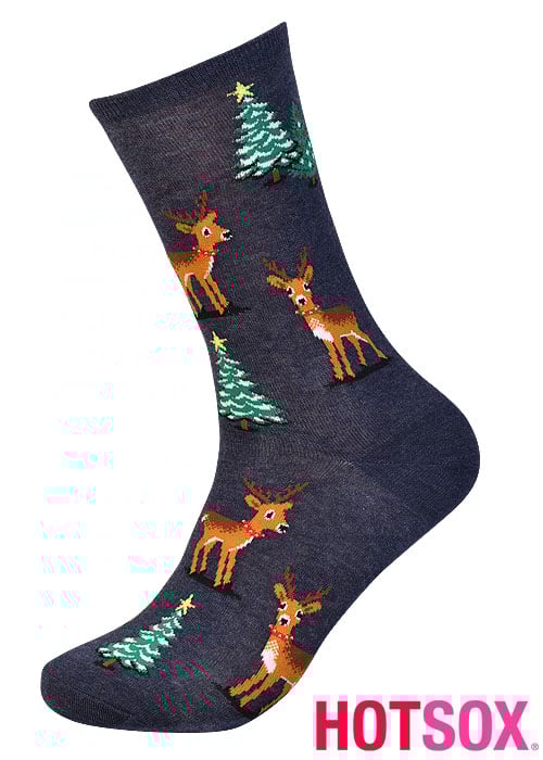 Hotsox Womens Reindeer Scene Socks image