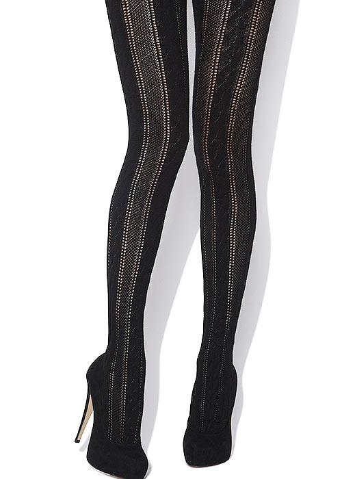 Jonathan Aston Cable Knit Stripe Tights BottomZoom 2