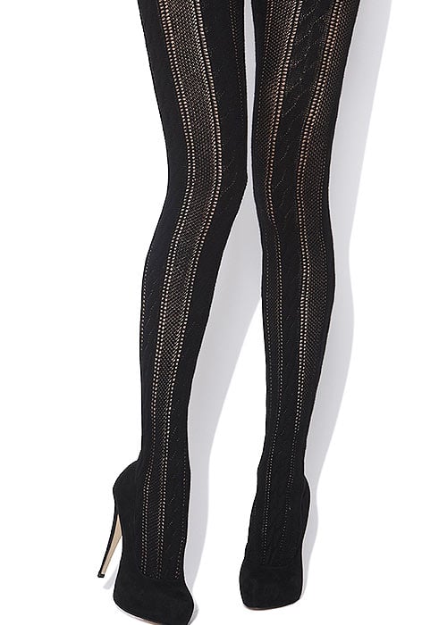 Jonathan Aston Cable Knit Stripe Tights SideZoom 2