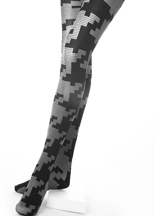 Jonathan Aston Jigsaw Pattern Tights image