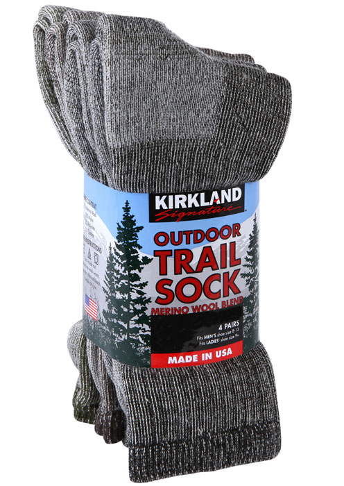 Kirkland Signature Unisex Outdoor Trail Socks (4PP)