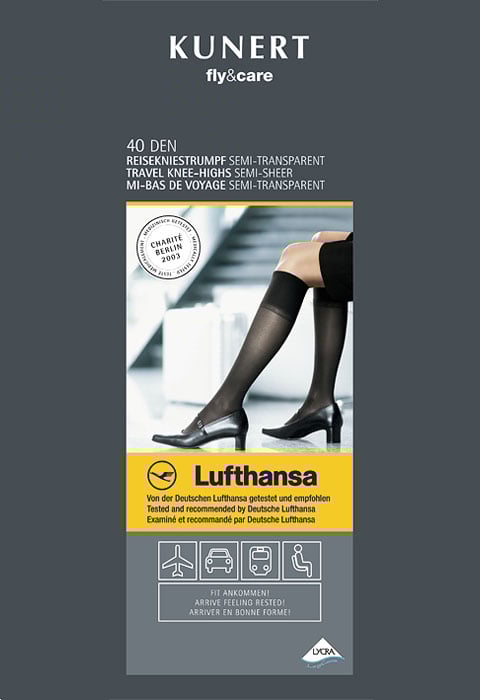 Kunert Fly And Care 40 Denier Travel Flight Socks image