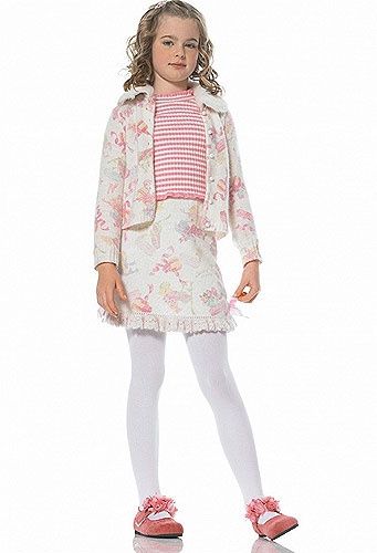 LA Kids Girl's Opaque Girls Tights (4646) In Stock At UK Tights