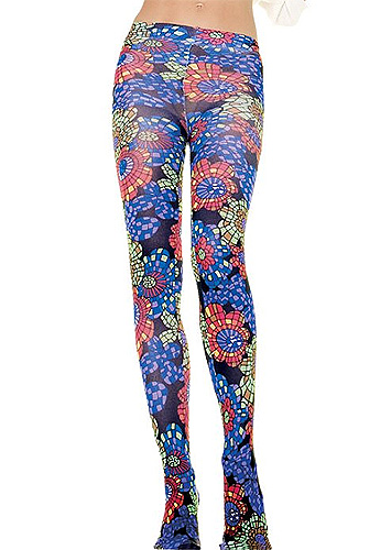 Leg Avenue Opaque Tights With Kaleidascope Print 7147 Product image