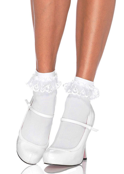 Leg Avenue Anklet With Lace Ruffle Zoom 2