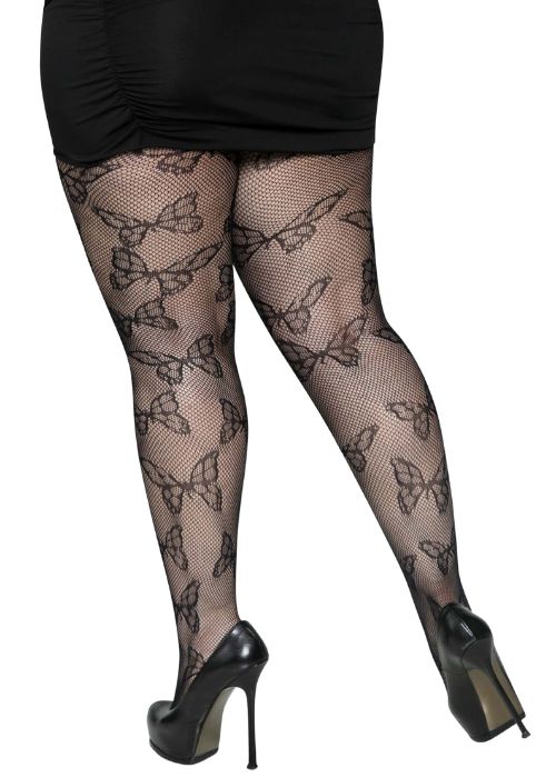 Leg Avenue Butterfly Net Plus Size Tights SideZoom 4