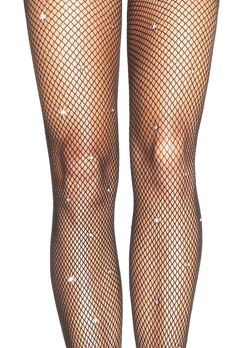 Leg Avenue Fishnet Tights With Rhinestone Detail SideZoom 2