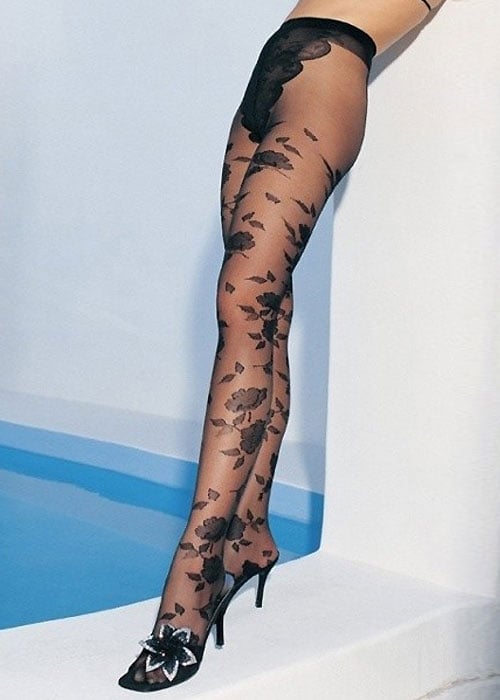 Leg Avenue Jacquard French Cut Tights 1300 image
