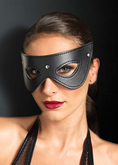 Leg Avenue KINK Faux Leather Fantasy Studded Eye Mask Zoom Image
