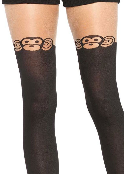 Leg Avenue Monkey Business Suspender Tights SideZoom 3