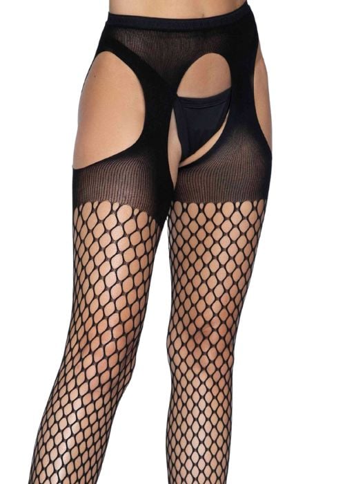 Leg Avenue Oval Net Suspender Tights SideZoom 4