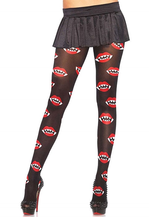 Leg Avenue Vampire Bite Print Tights image