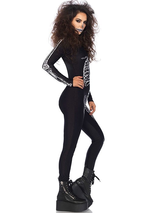 Leg Avenue X-Ray Skeleton Catsuit With Zipper Back SideZoom 2